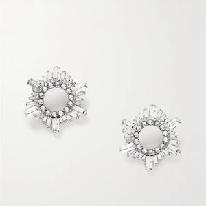 BEGUM EARRINGS MINI WHITE CRYSTALS WITH SILVER BASE